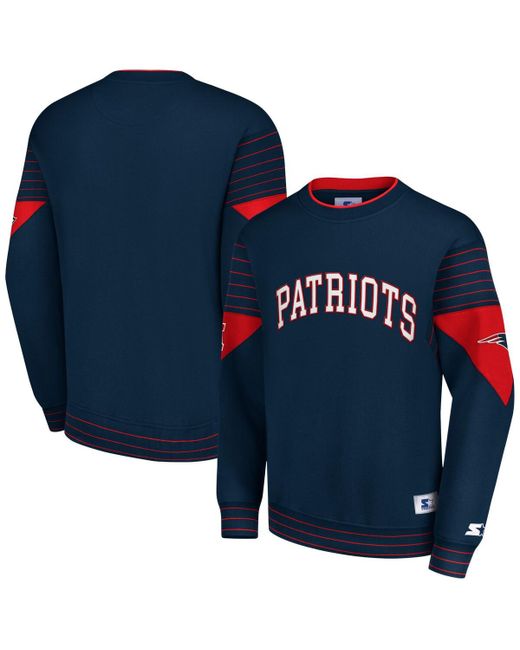 Starter New England Patriots Face-Off Pullover Sweatshirt