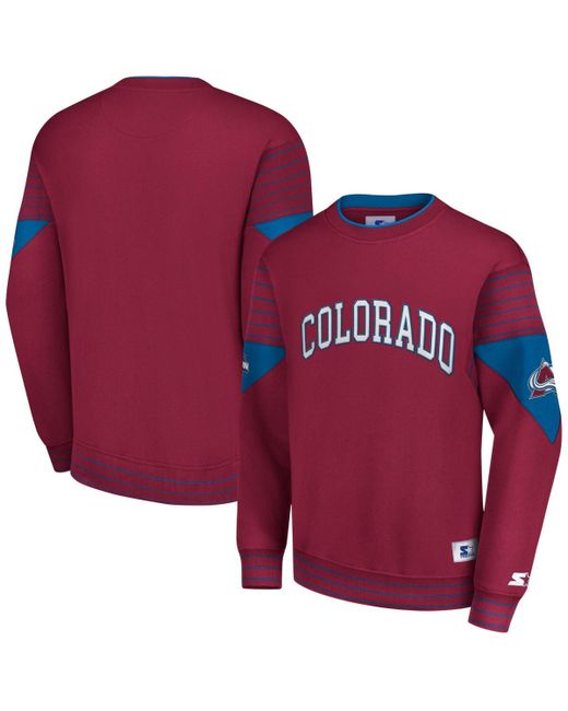 Starter Colorado Avalanche Faceoff Pullover Sweatshirt