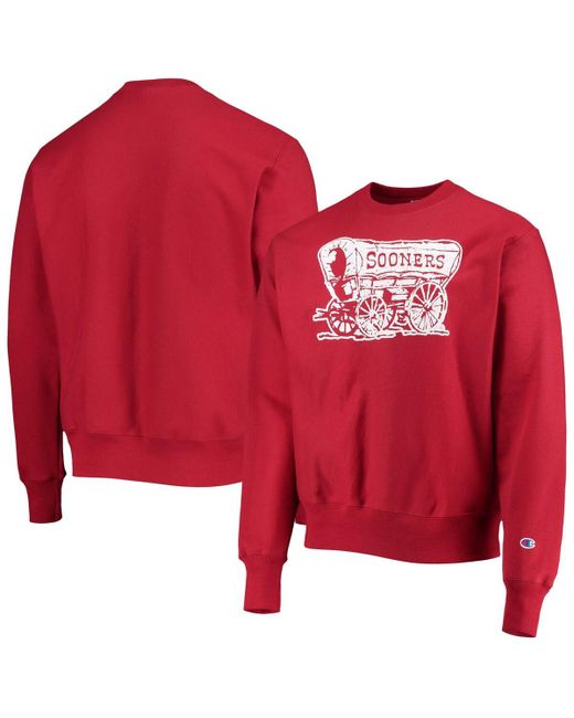 Champion Oklahoma Sooners Vault Logo Reverse Weave Pullover Sweatshirt
