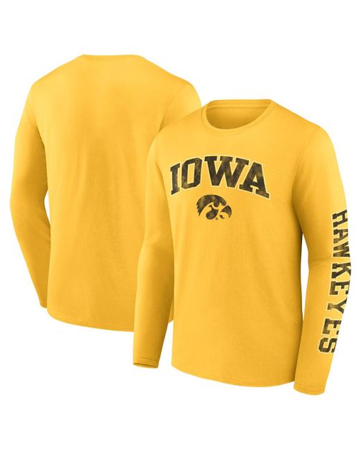 Fanatics Iowa Hawkeyes Distressed Arch Over Logo Long Sleeve T-shirt