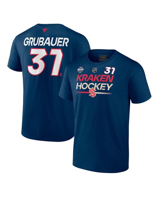 Fanatics Philipp Grubauer Seattle Kraken 2024 Nhl Winter Classic Authentic Pro Name and Number T-shirt