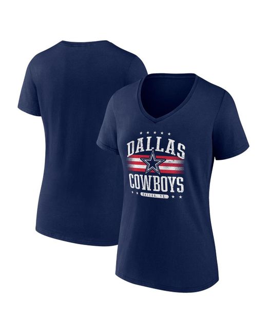 Fanatics Distressed Dallas Cowboys Americana V-Neck T-shirt