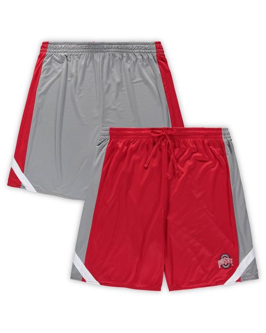 Colosseum Ohio State Buckeyes Big and Tall Team Reversible Shorts