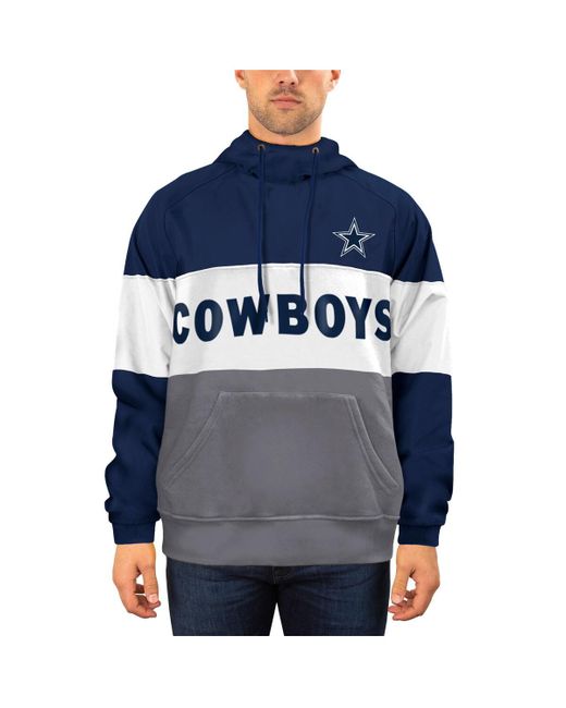 New Era and Gray Dallas Cowboys Fleece Star Pullover Hoodie