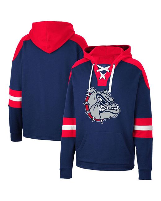 Colosseum Gonzaga Bulldogs Lace-Up 4.0 Pullover Hoodie