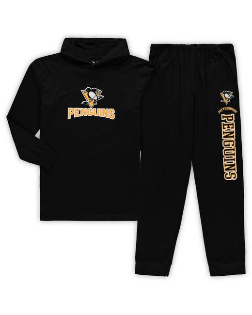 Concepts Sport Pittsburg Penguins Big and Tall Pullover Hoodie Joggers Sleep Set