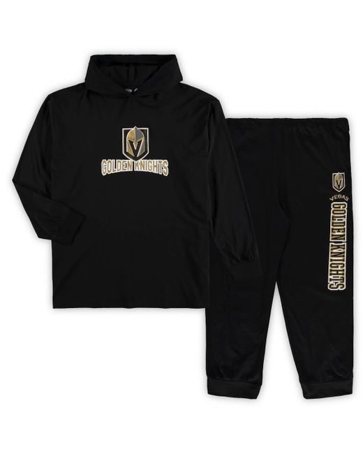 Concepts Sport Vegas Golden Knights Big and Tall Pullover Hoodie Joggers Sleep Set