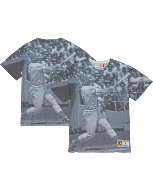 Mitchell & Ness Pete Rose Cincinnati Reds Cooperstown Collection Highlight Sublimated Player Graphic T-shirt