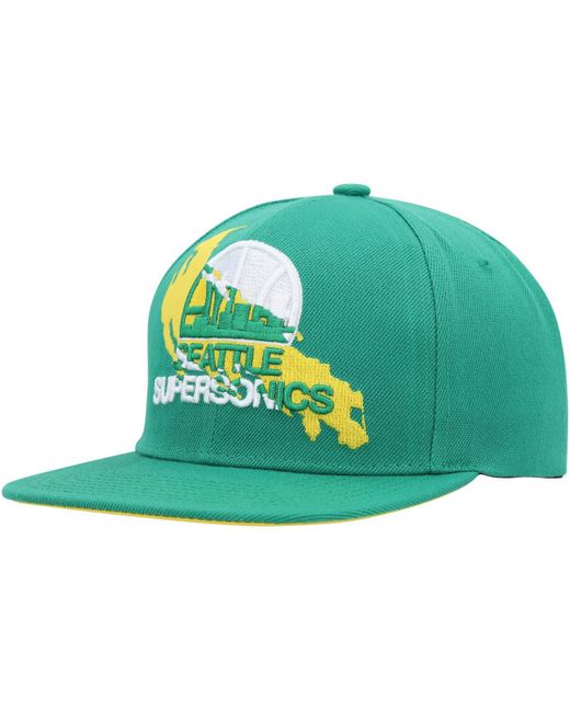 Mitchell & Ness Seattle SuperSonics Hardwood Classics Paint By Numbers Snapback Hat
