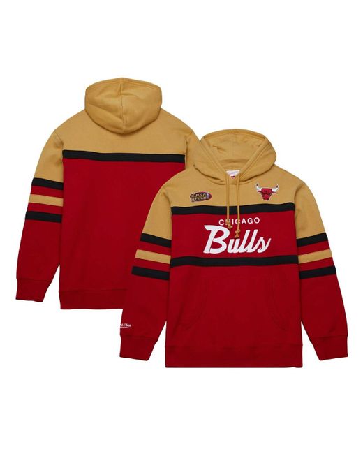 Mitchell & Ness Gold Chicago Bulls Head Coach Pullover Hoodie