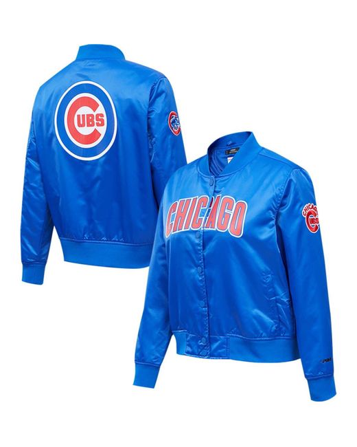 Pro Standard Chicago Cubs Satin Full-Snap Varsity Jacket