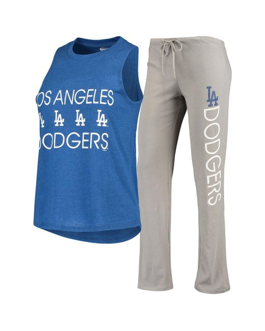 Concepts Sport Royal Los Angeles Dodgers Meter Muscle Tank Top and Pants Sleep Set