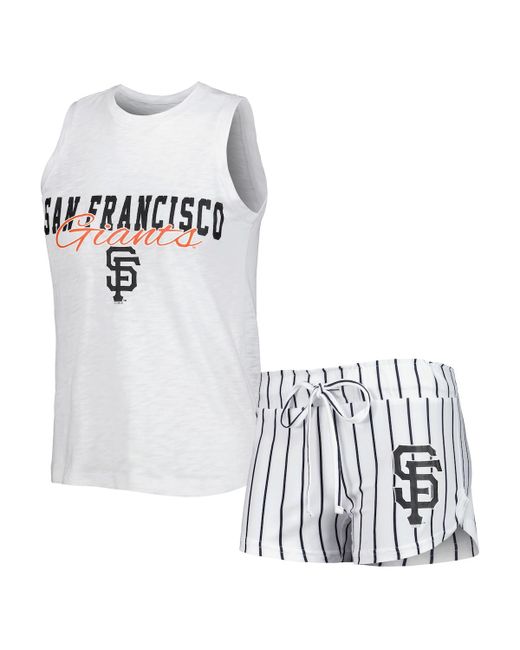 Concepts Sport San Francisco Giants Reel Pinstripe Tank Top and Shorts Sleep Set