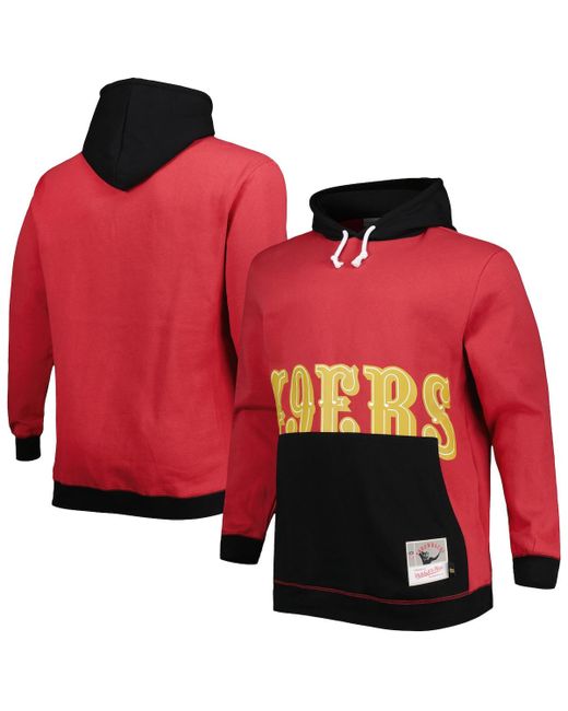 Mitchell & Ness San Francisco 49ers Big and Tall Face Pullover Hoodie