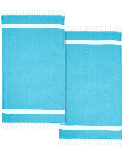 Linum Home Textiles 100 Turkish Cotton Diamond Pestemal Beach Towel Collection 2 Piece