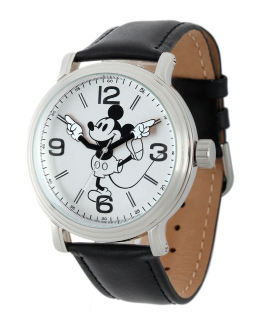 EwatchFactory Disney Mickey Mouse Shiny Silver Vintage Alloy Watch