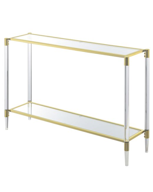 Convenience Concepts 44.25 Glass Royal Crest 2 Tier Acrylic Console Table