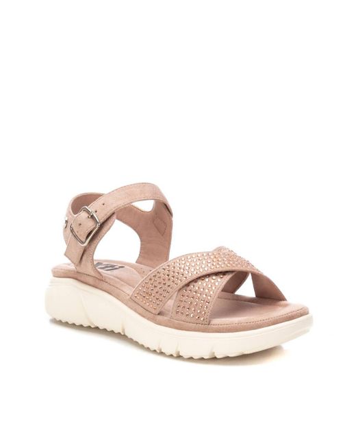 Xti Flat Suede Sandals By pastel