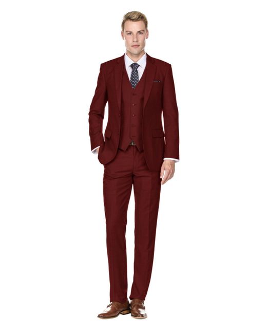 Braveman 3-Piece Premium Vested Slim Fit Suit