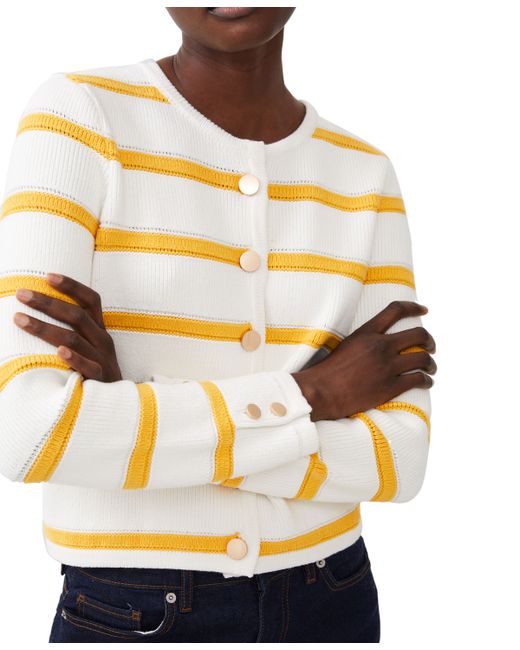 French Connection Marloe Striped Button Front Cardigan