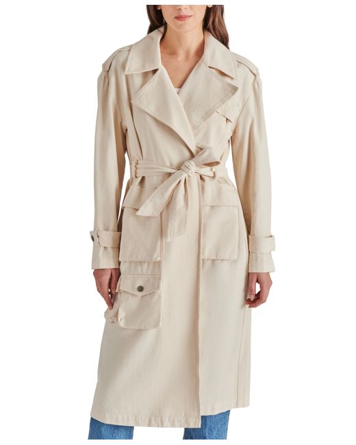 Steve Madden Sunday Cotton Belted Trench Coat