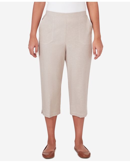 Alfred Dunner Garden Party Chambray Pull-On Capri Pants