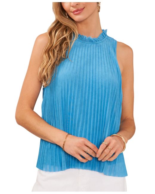 Vince Camuto Pleated Ruffled Neck Top