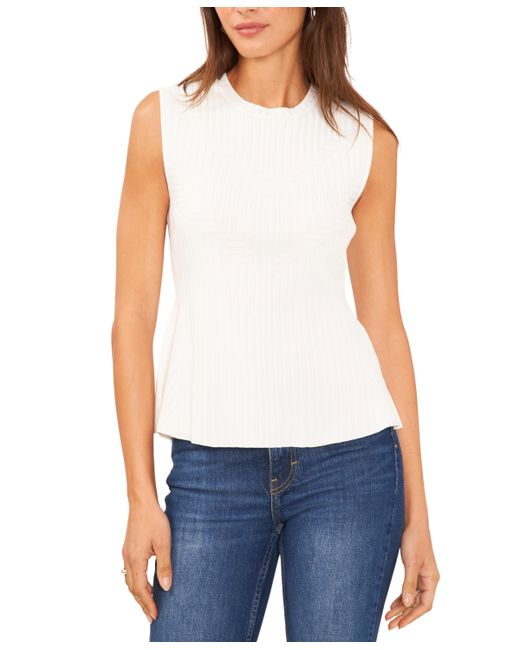 Vince Camuto Ribbed Flared Hem Sweater Top