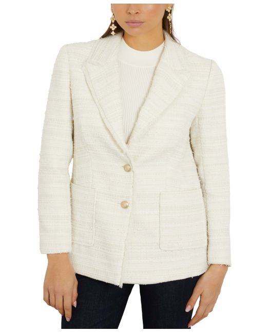 Guess Tosca Tweed Two-Button Blazer