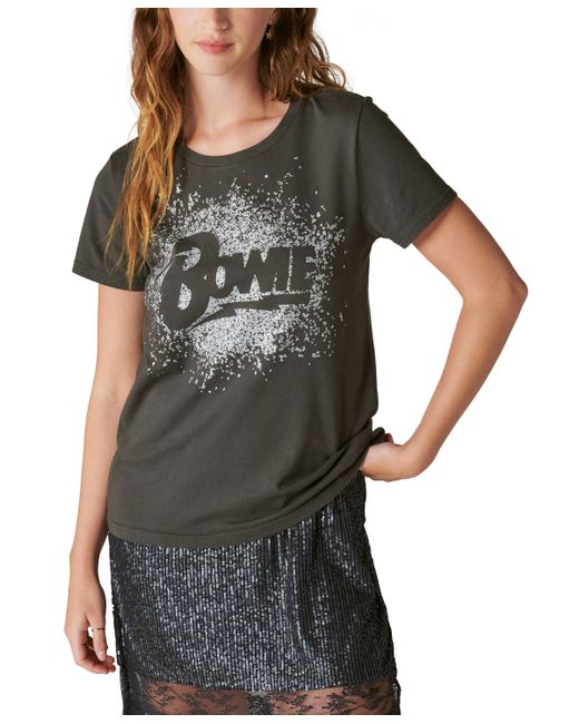 Lucky Brand Sparkle Bowie Graphic-Print T-Shirt