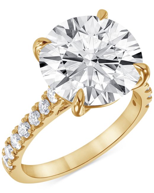 Badgley Mischka Certified Lab Grown Diamond Solitaire Plus Engagement Ring 7-1/2 ct. t.w. 14k Gold