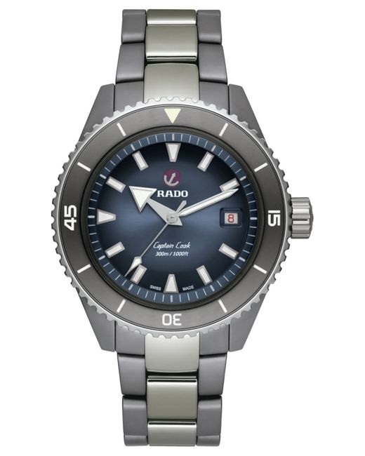 Rado Swiss Automatic Captain Cook Diver Ceramic Bracelet Watch 43mm