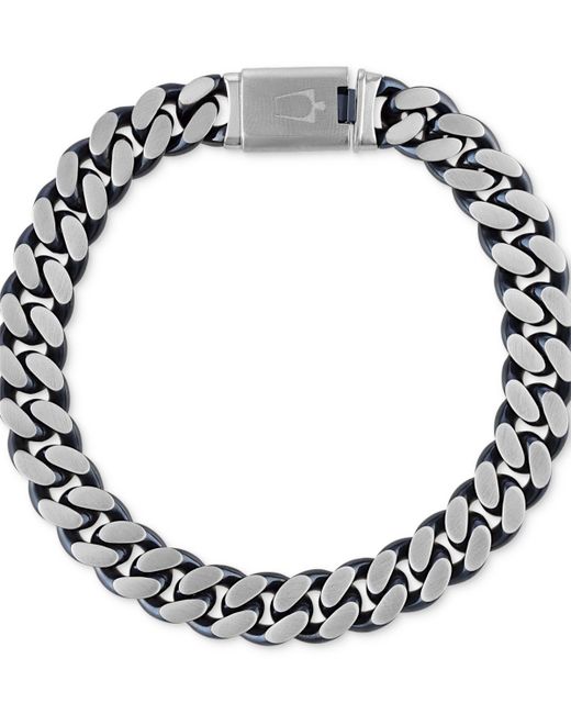 Bulova Classic Curb Chain Bracelet Plated Stainless Steel