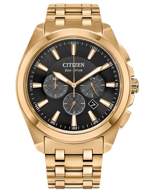 Citizen Eco-Drive Chronograph Classic Gold-Tone Stainless Steel Bracelet Watch 41mm