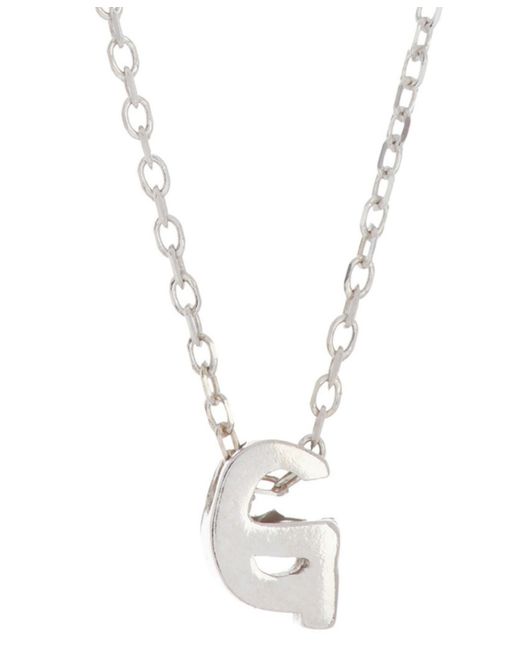 Adornia Rhodium-Plated Mini Initial A Pendant Necklace 16 2 extender G