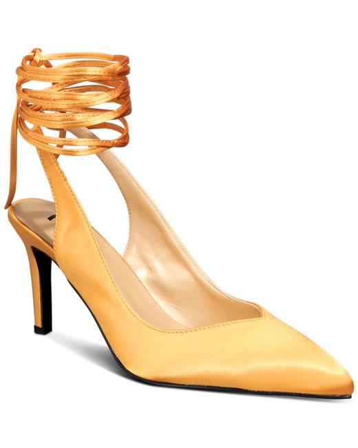 Vaila Shoes Ankle-Tie Dress Pumps-Extended sizes 9-14