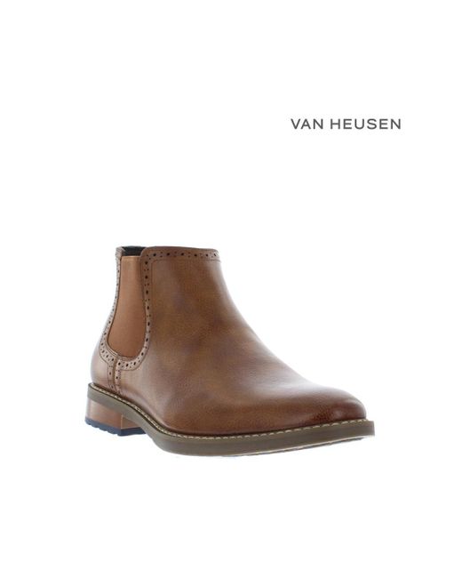 Van Heusen Geo Faux Leather Pull-On Boots