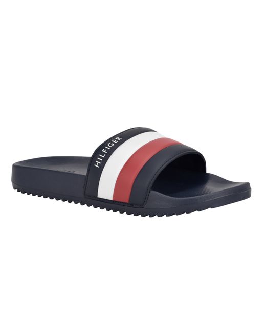 Tommy Hilfiger Rozi Global Stripe Branding Pool Slide Sandals