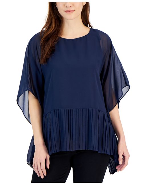 Jm Collection Pleated Poncho-Sleeve Top Created for Macy