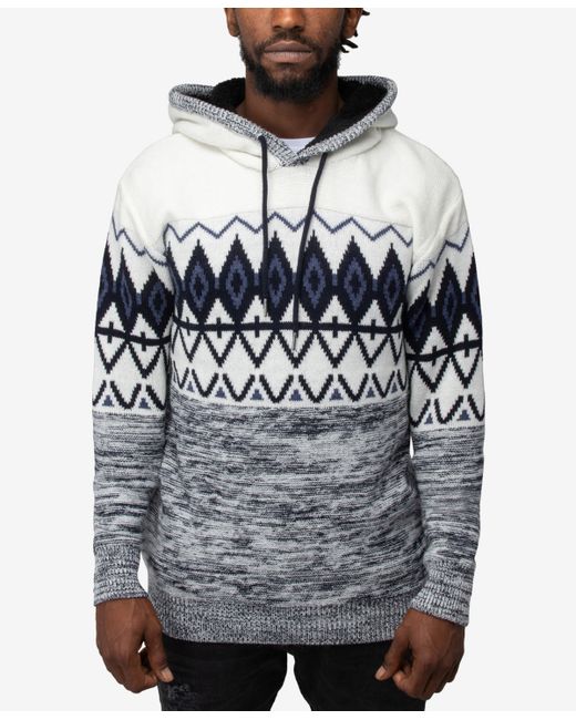 X-Ray Blocked Pattern Hooded Sweater