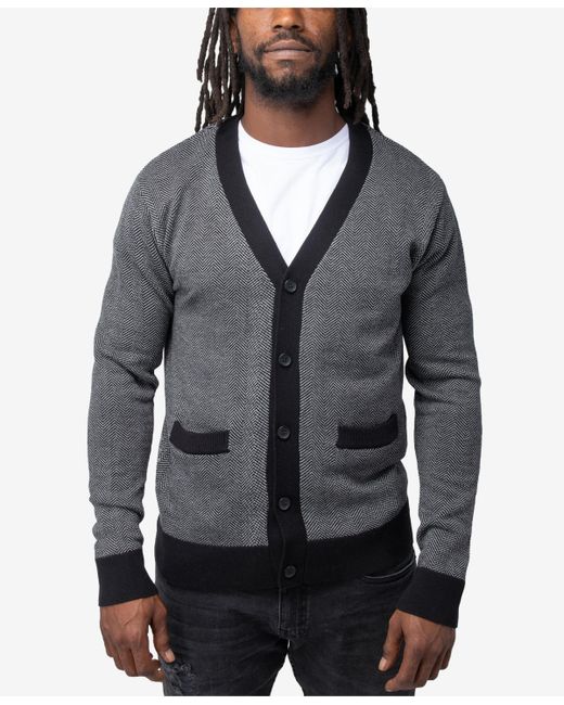 X-Ray Herringbone Cardigan Sweater