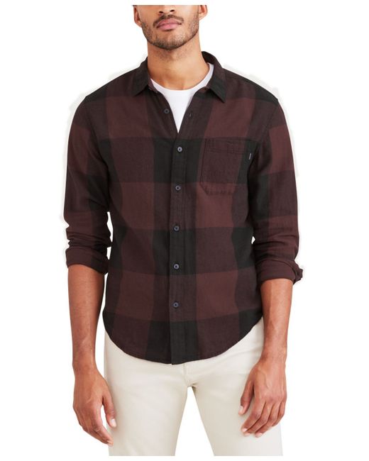 Dockers Regular-Fit Plaid Long-Sleeve Casual Shirt