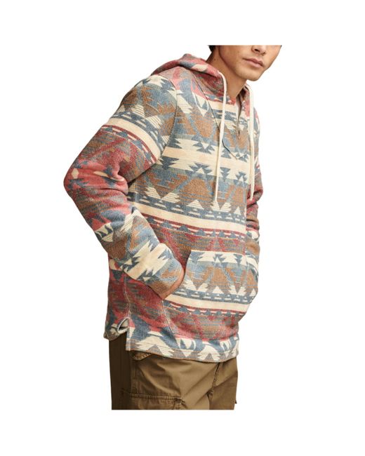 Lucky Brand Woven Jacquard Baja Hoodie Sweatshirt