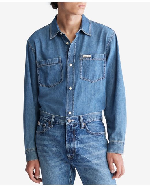 Calvin Klein Classic Denim Long-Sleeve Shirt