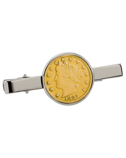American Coin Treasures Gold-Layered 1800s Liberty Nickel Coin Tie Clip