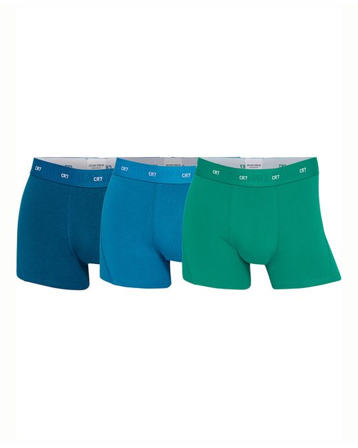 Cr7 Viscose From Bamboo Blend Trunks Pack of 3 Blue