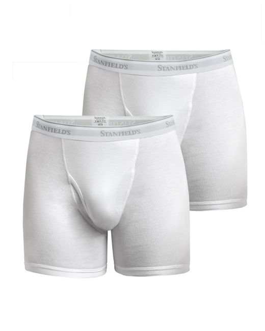 Stanfield's Premium Cotton 2 Pack Boxer Brief Underwear