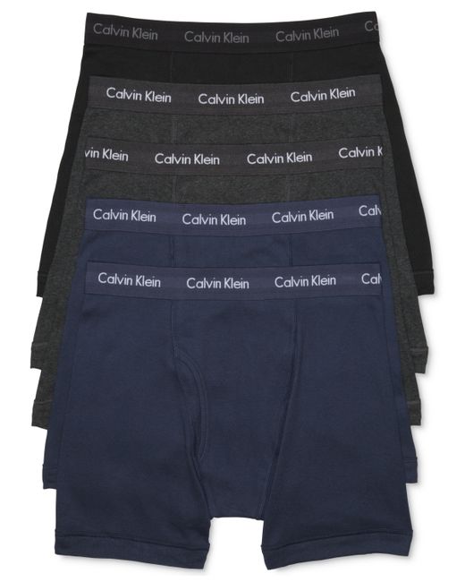 Calvin Klein 5-Pack Cotton Classic Boxer Briefs Underwear Dark Grey/Navy