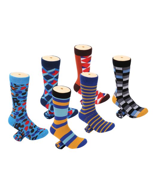Mio Marino Snazzy Collection Dress Socks Pack of 6