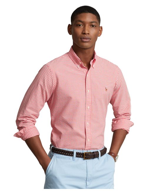Polo Ralph Lauren Classic-Fit Gingham Oxford Shirt WHite